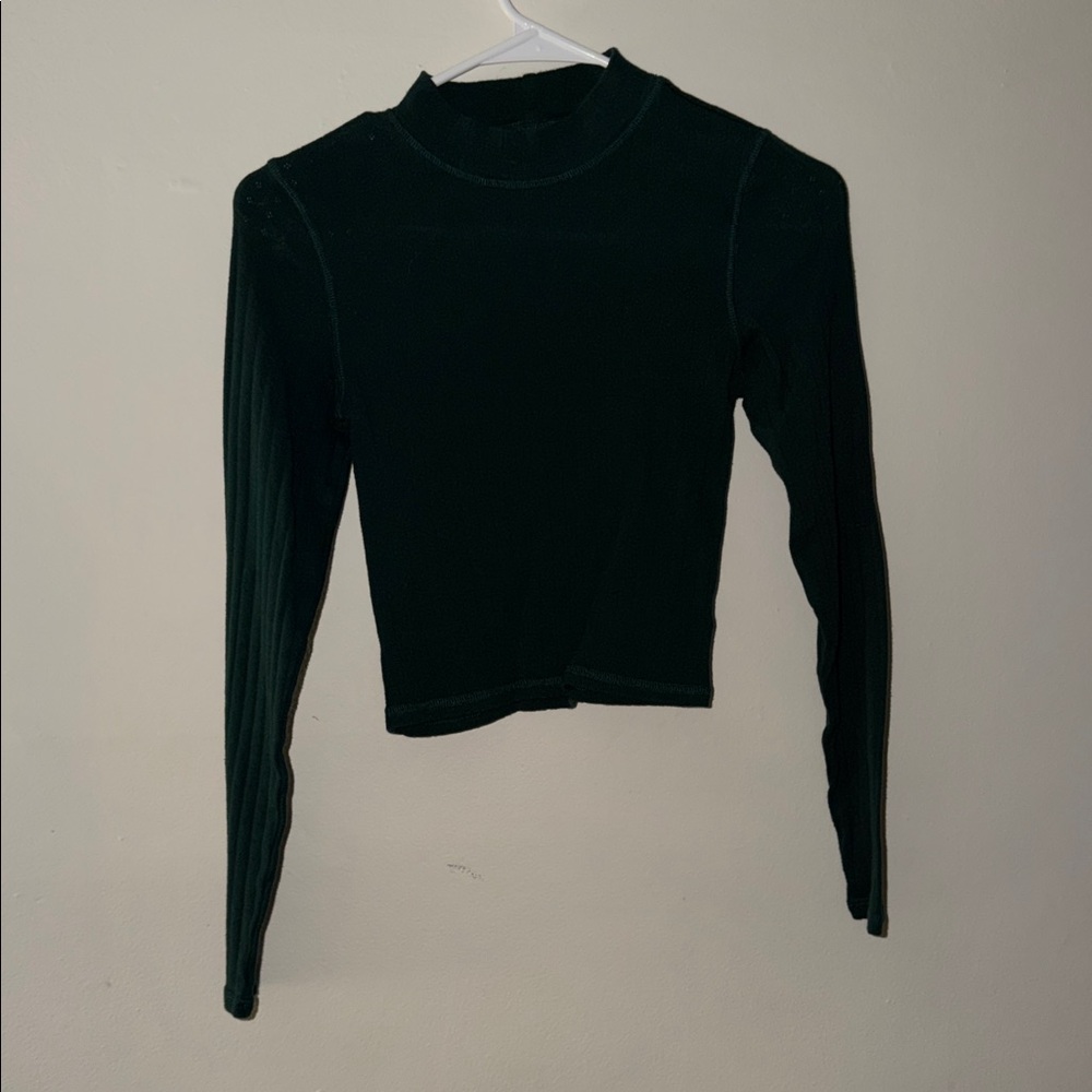 American Eagle Outfitters Dark Green Long Sleeve Top